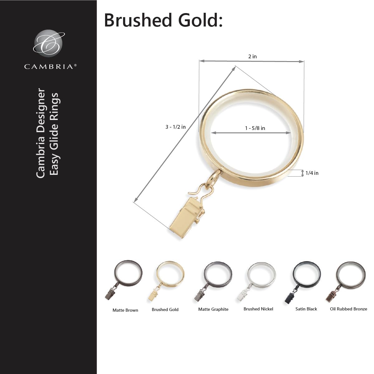MODE Cambria clip-eyelet detail enabling quick installation and versatile hanging