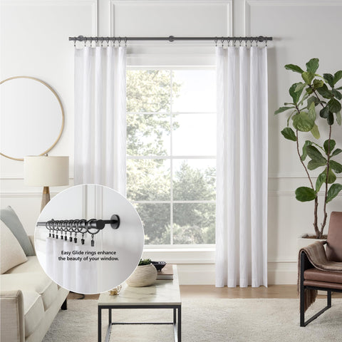 MODE Cambria rings on rod demonstrating quiet, effortless movement