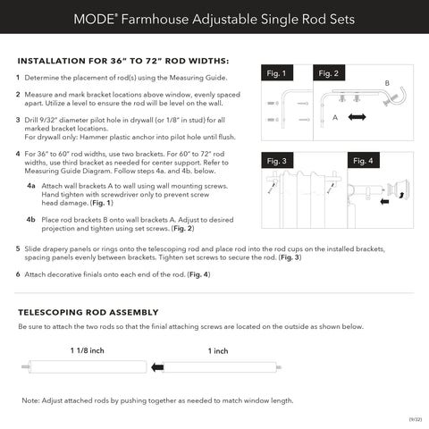 MODE curtain rod with sheer and blackout layers, showing versatile styling options