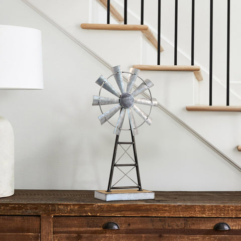 MODE HOME close-up of windmill rotor highlighting distressed metal texture benefit