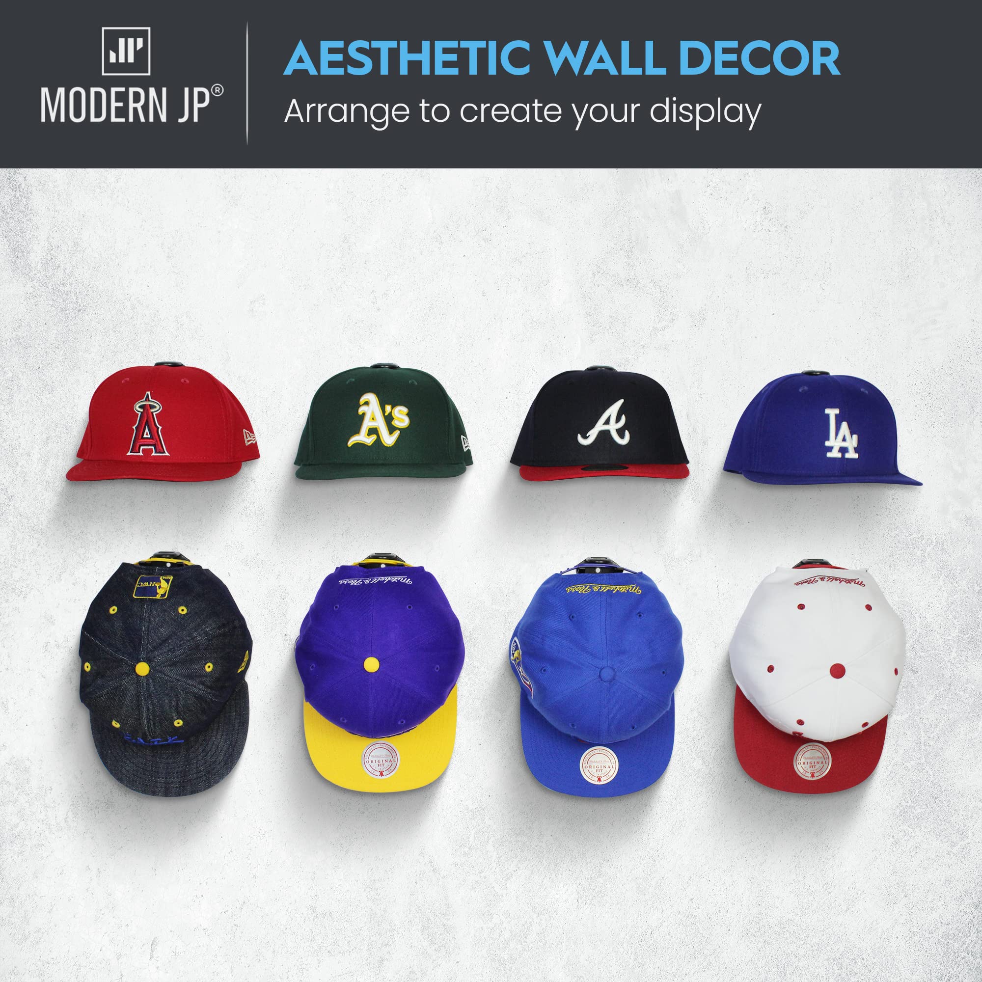 Modern JP curved hook close-up showing gentle hat support