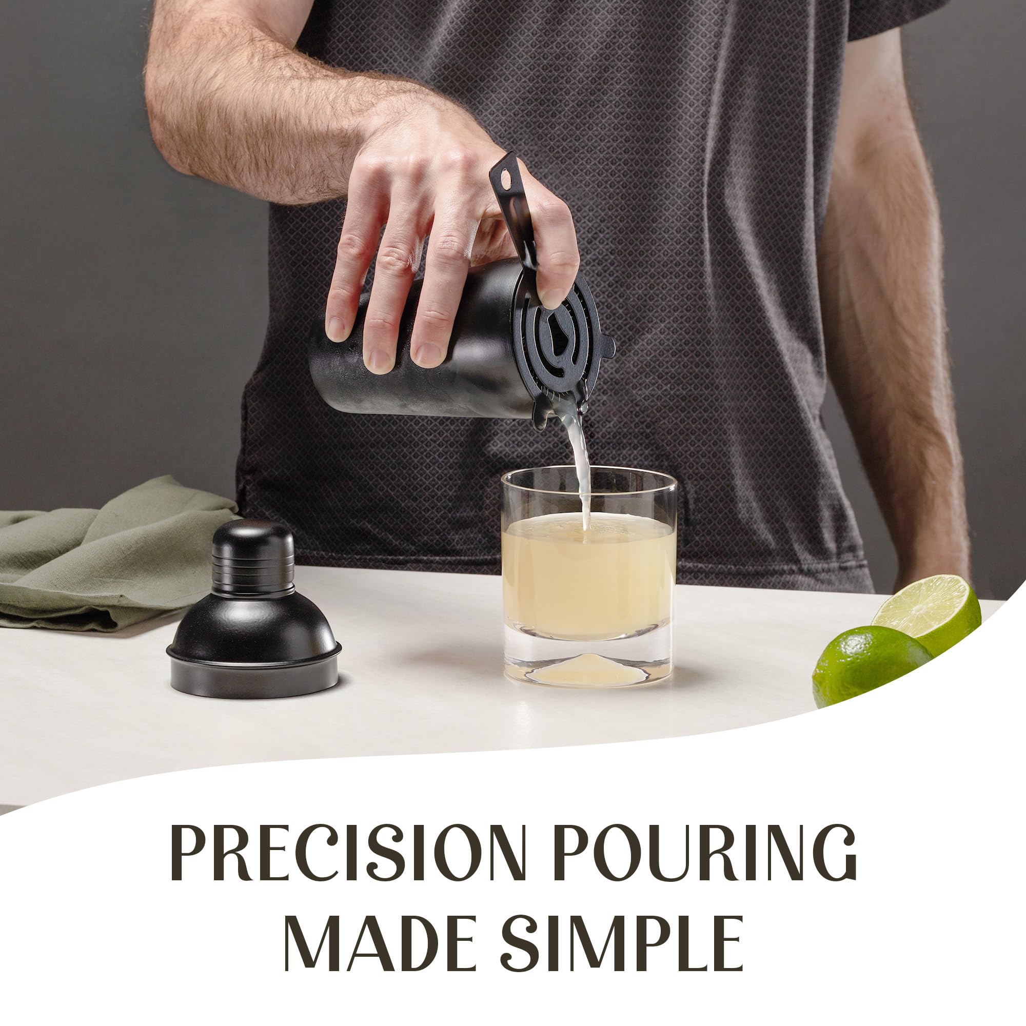 Modern Mixology lifestyle shot on home bar, stylish entertaining benefit