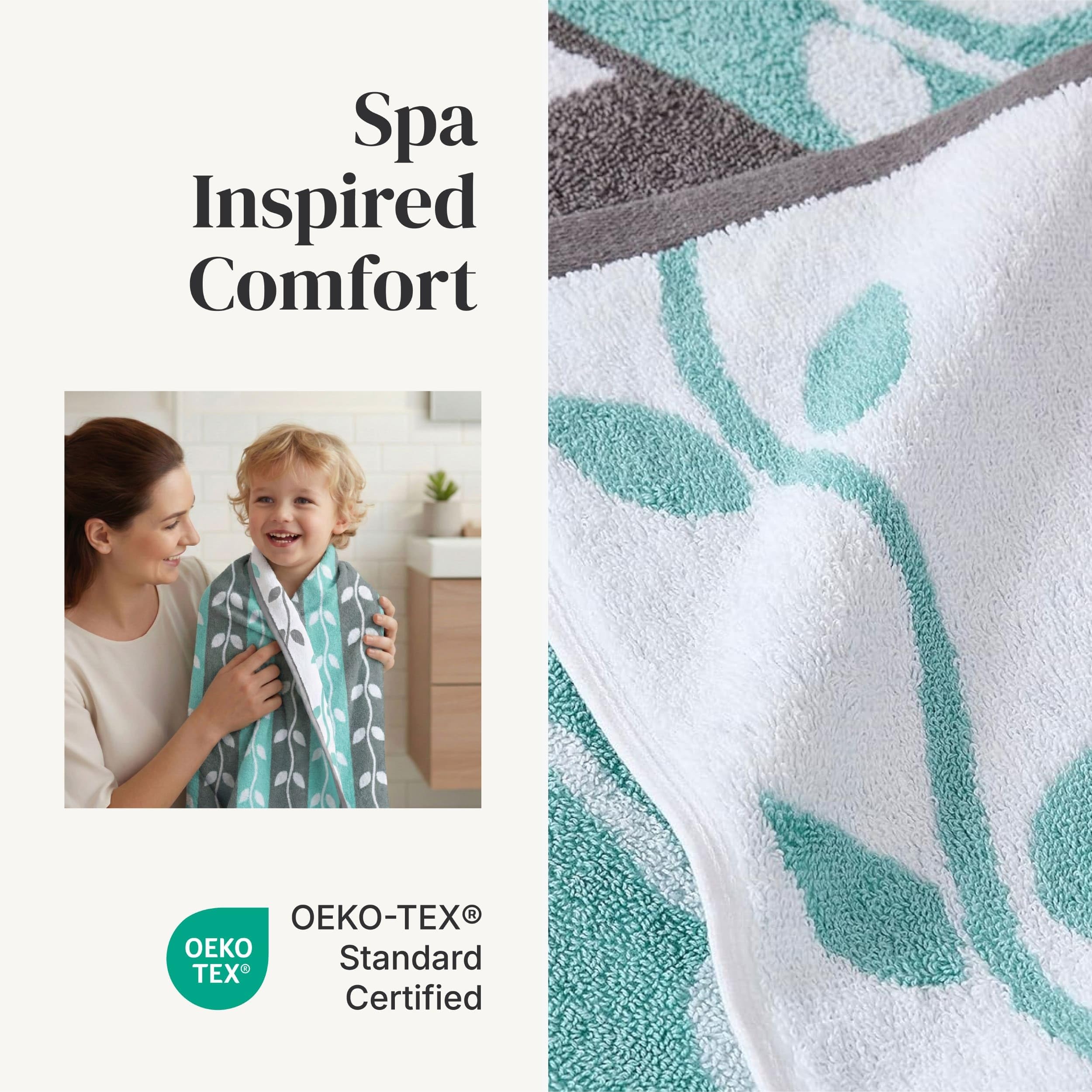 Modern Threads hand towel hanging by sink demonstrating absorbency and practical use