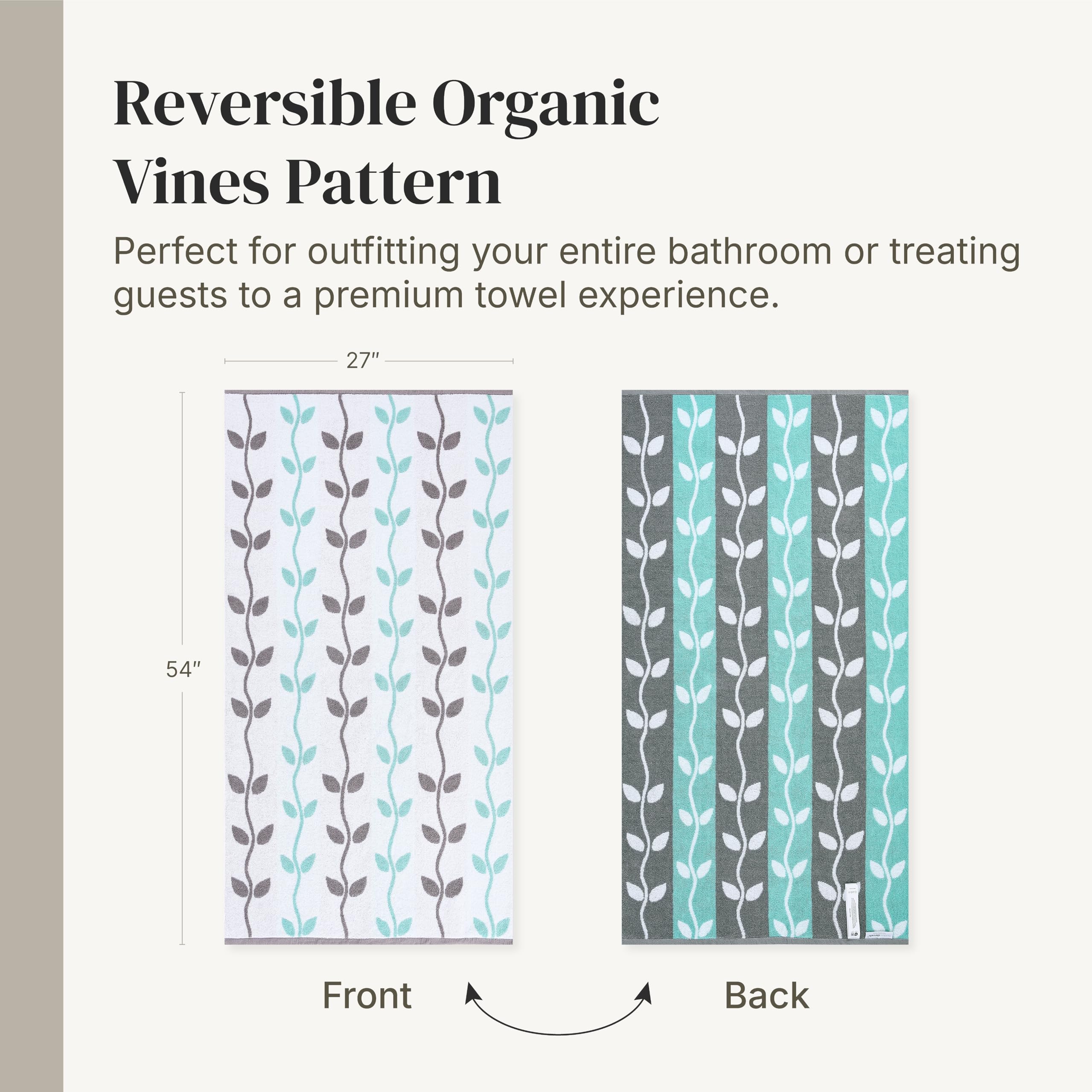 Modern Threads towels on scale illustrating 550 GSM midweight balance and easy drying