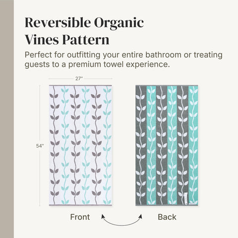 Modern Threads towels on scale illustrating 550 GSM midweight balance and easy drying