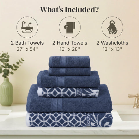 Modern Threads folded bath towel display showing thickness and absorbent cotton finish