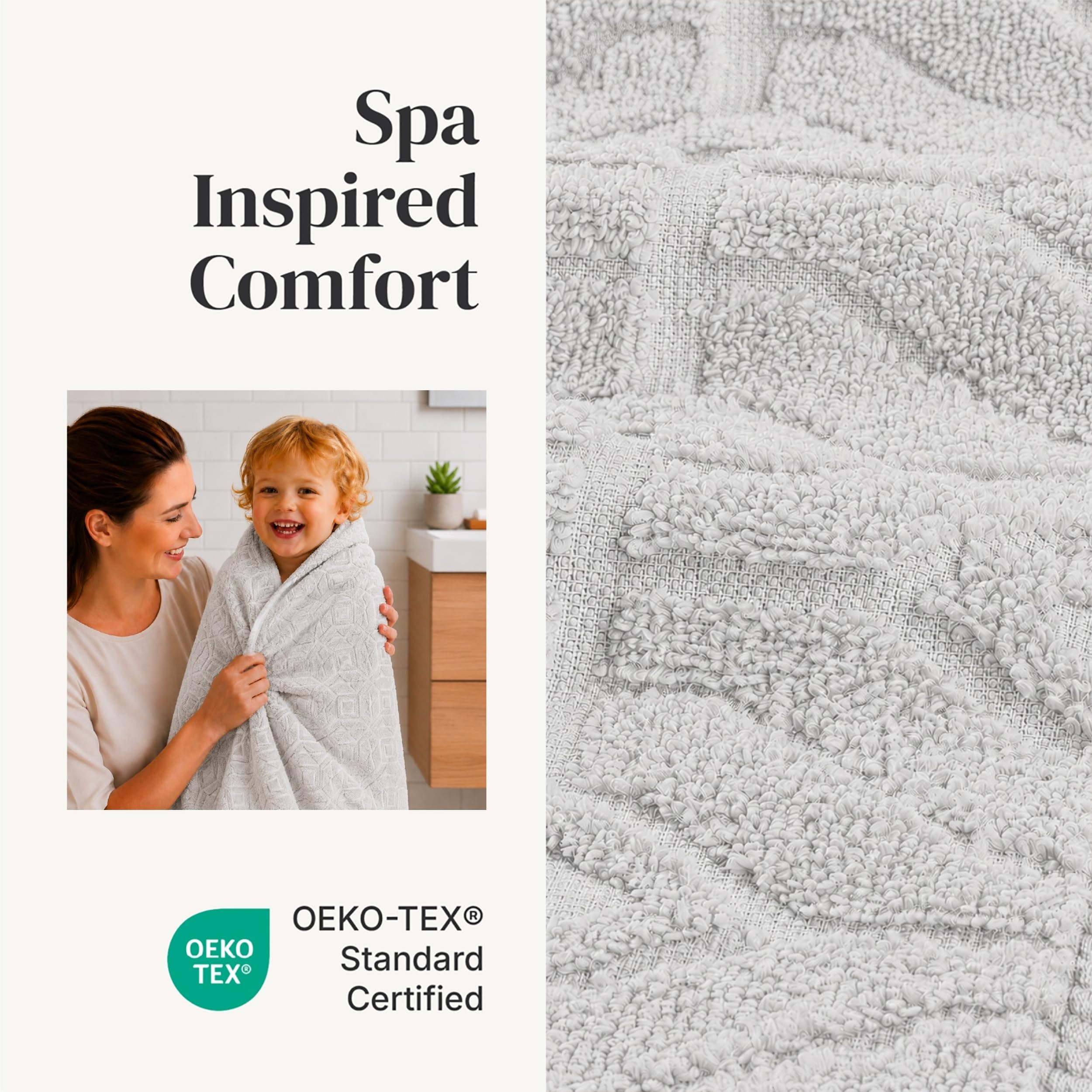 Modern Threads towels in bathroom lifestyle scene showing modern decor pairing