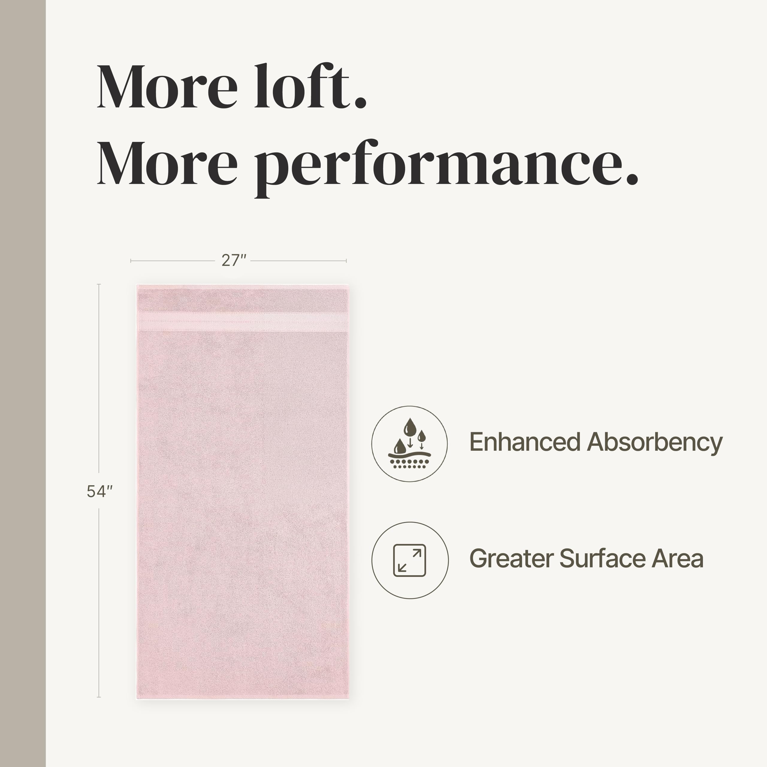 Modern Threads styled in a bathroom showing blush towels enhancing decor and cozy feel