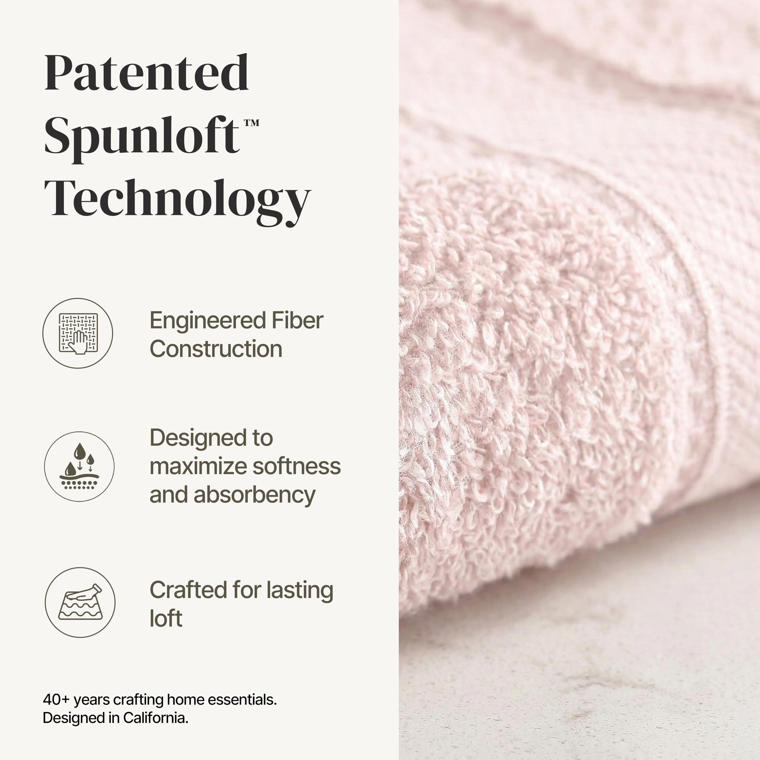 Modern Threads close-up of low-twist cotton loops highlighting plush texture and absorbency