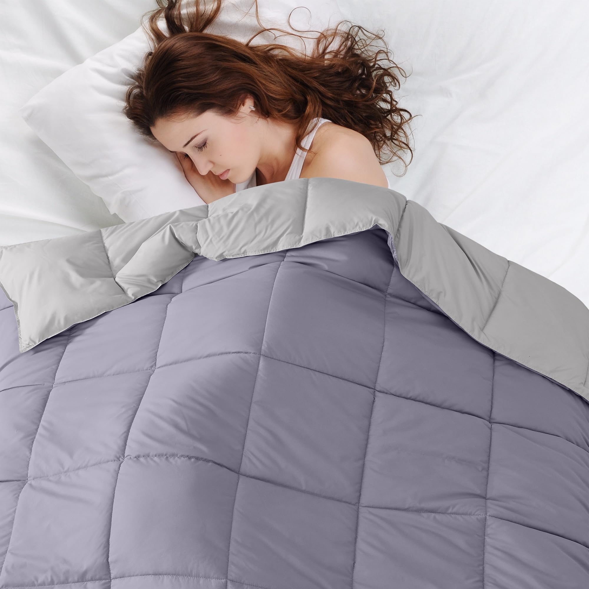 Modern Threads comforter next to ruler showing twin 68 by 88 inches