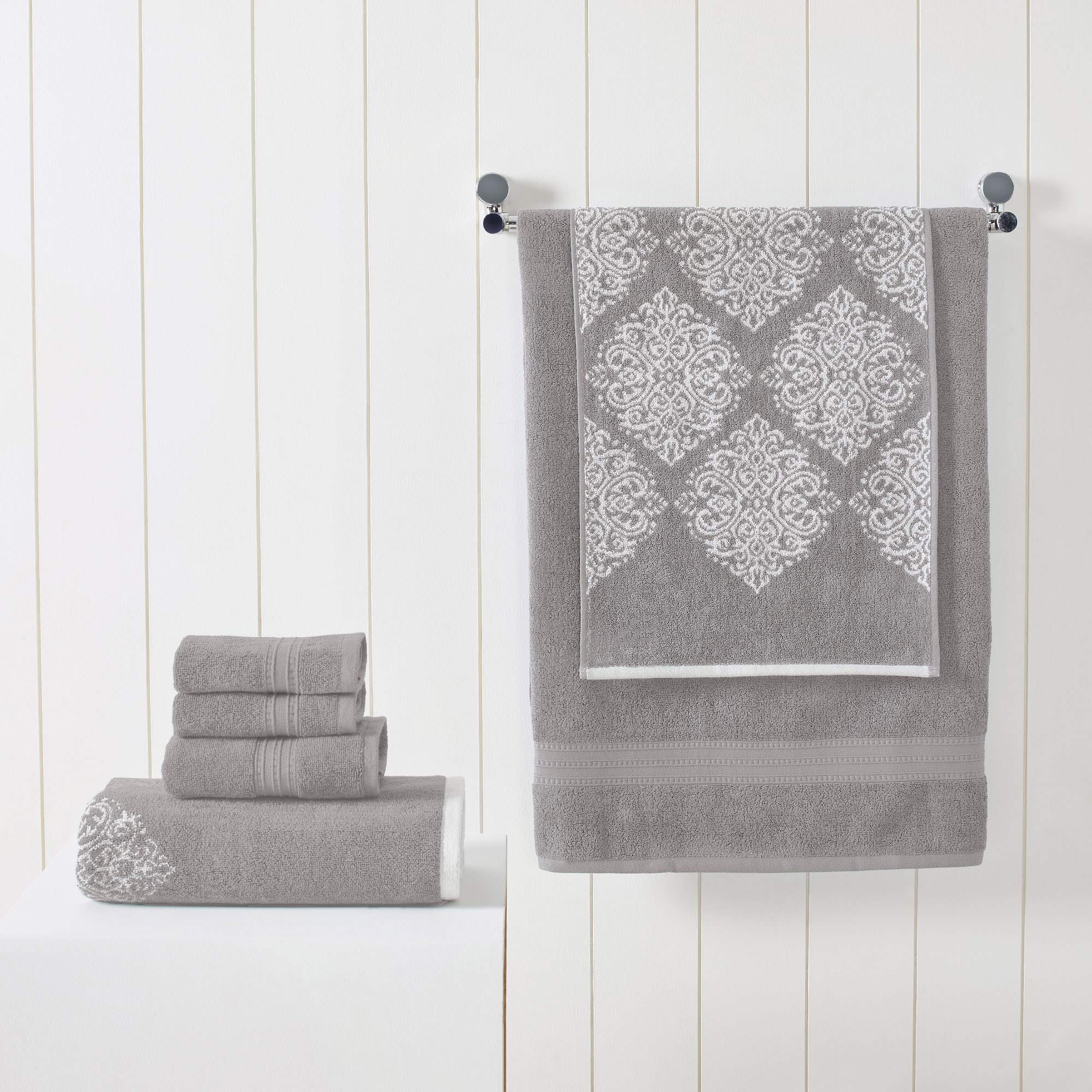 Modern Threads close-up of jacquard weave texture highlighting plush loops and absorbency