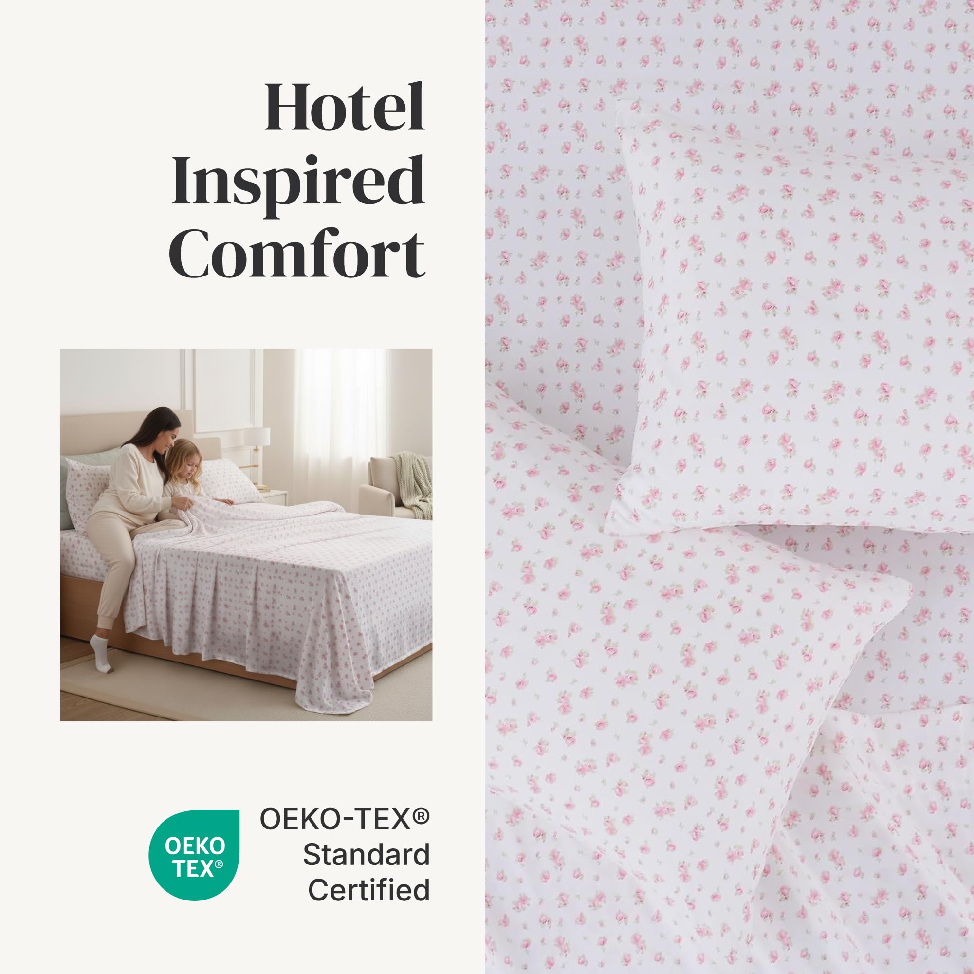 Modern Threads microfiber close-up texture showing double-brushed softness for comfy nights