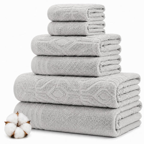 Modern Threads folded towels front view showing neat stacking and polished look