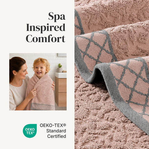 Modern Threads hand towel and washcloth detail showing absorbent surface benefit: daily use