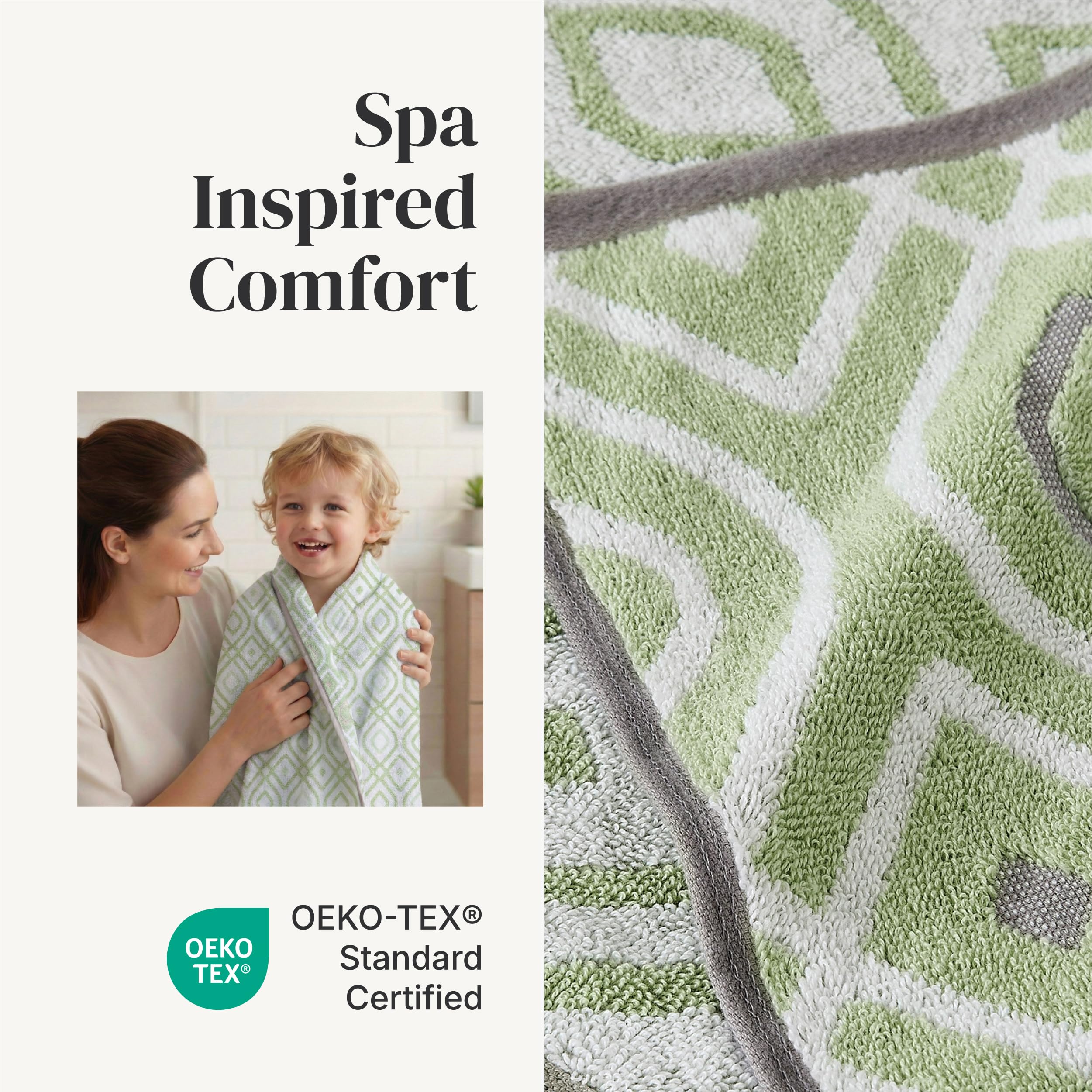 Modern Threads hand towel folded to show edge finish and everyday softness benefit