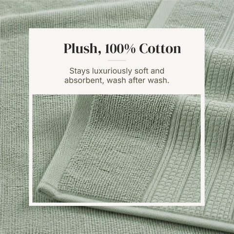 Modern Threads bath towel hanging in bathroom, demonstrates aesthetic and functionality