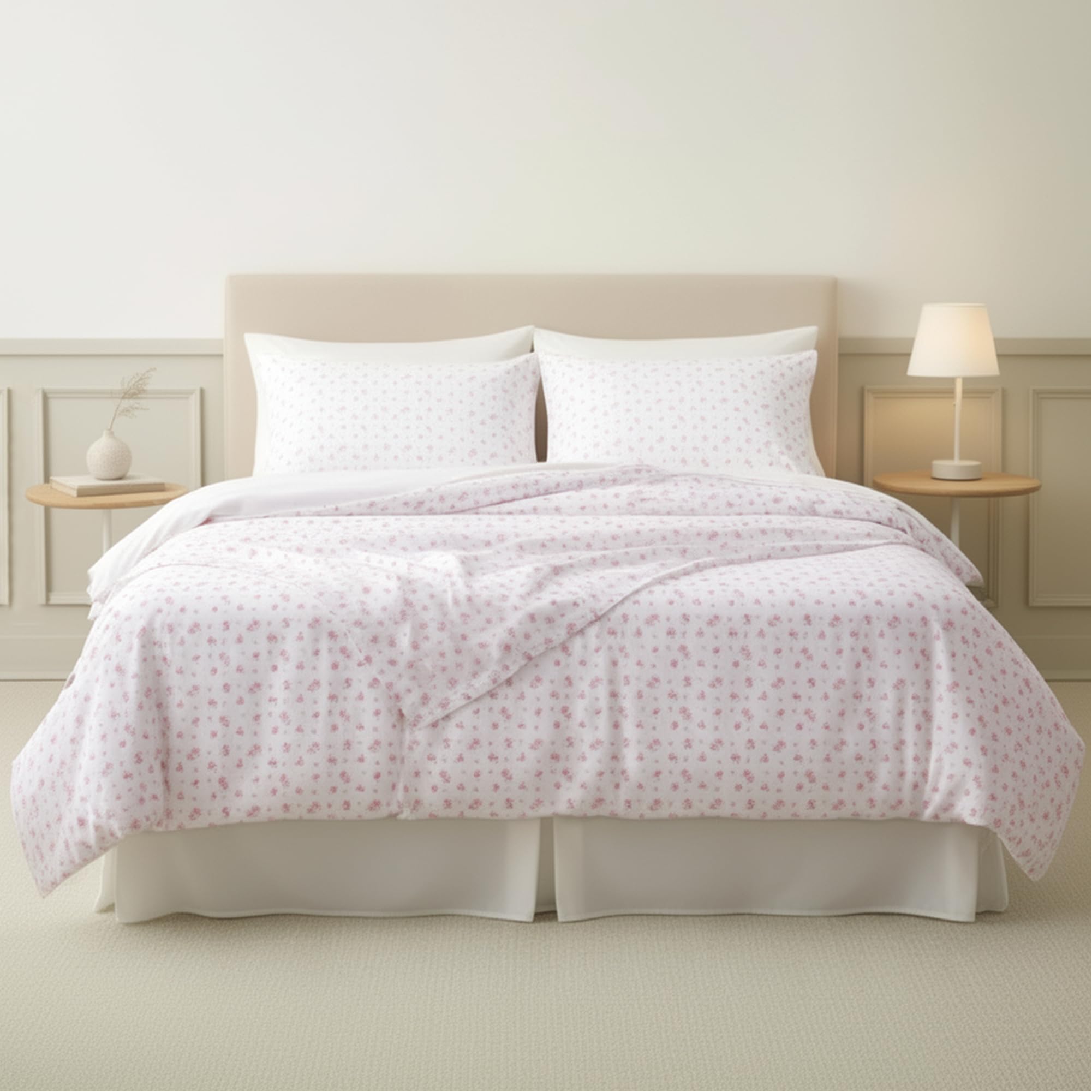 Modern Threads fitted sheet deep-pocket detail showing secure elastic fit benefit