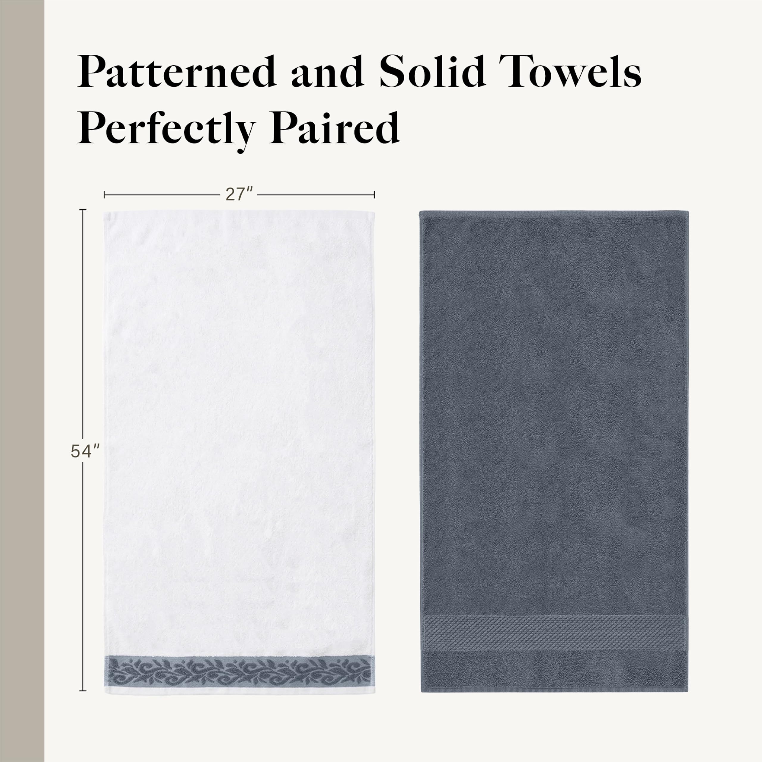 Modern Threads close-up of jacquard border highlights woven texture and elegant finish