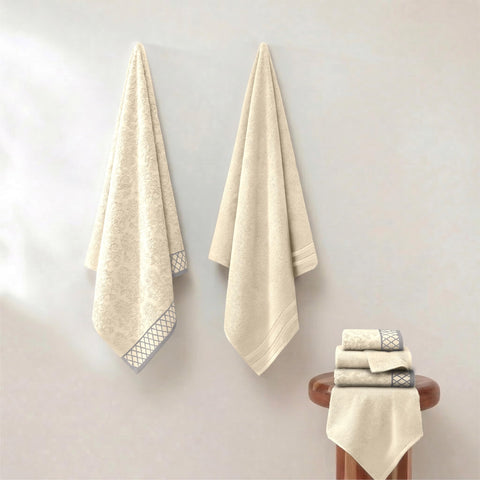 Modern Threads styled bathroom scene showing set enhancing decor and guest-ready appeal