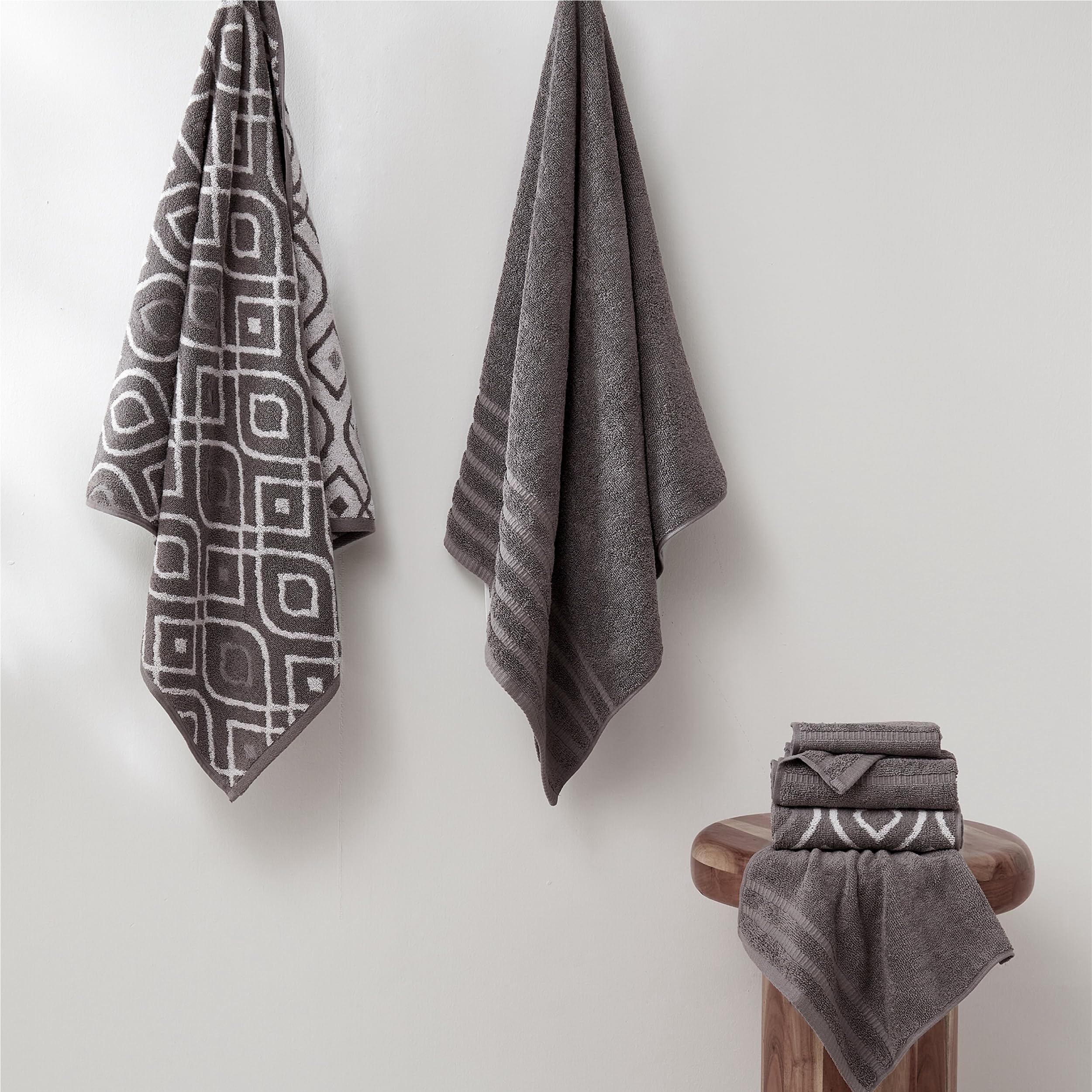 Modern Threads close-up of reversible diamond jacquard texture highlighting soft woven detail
