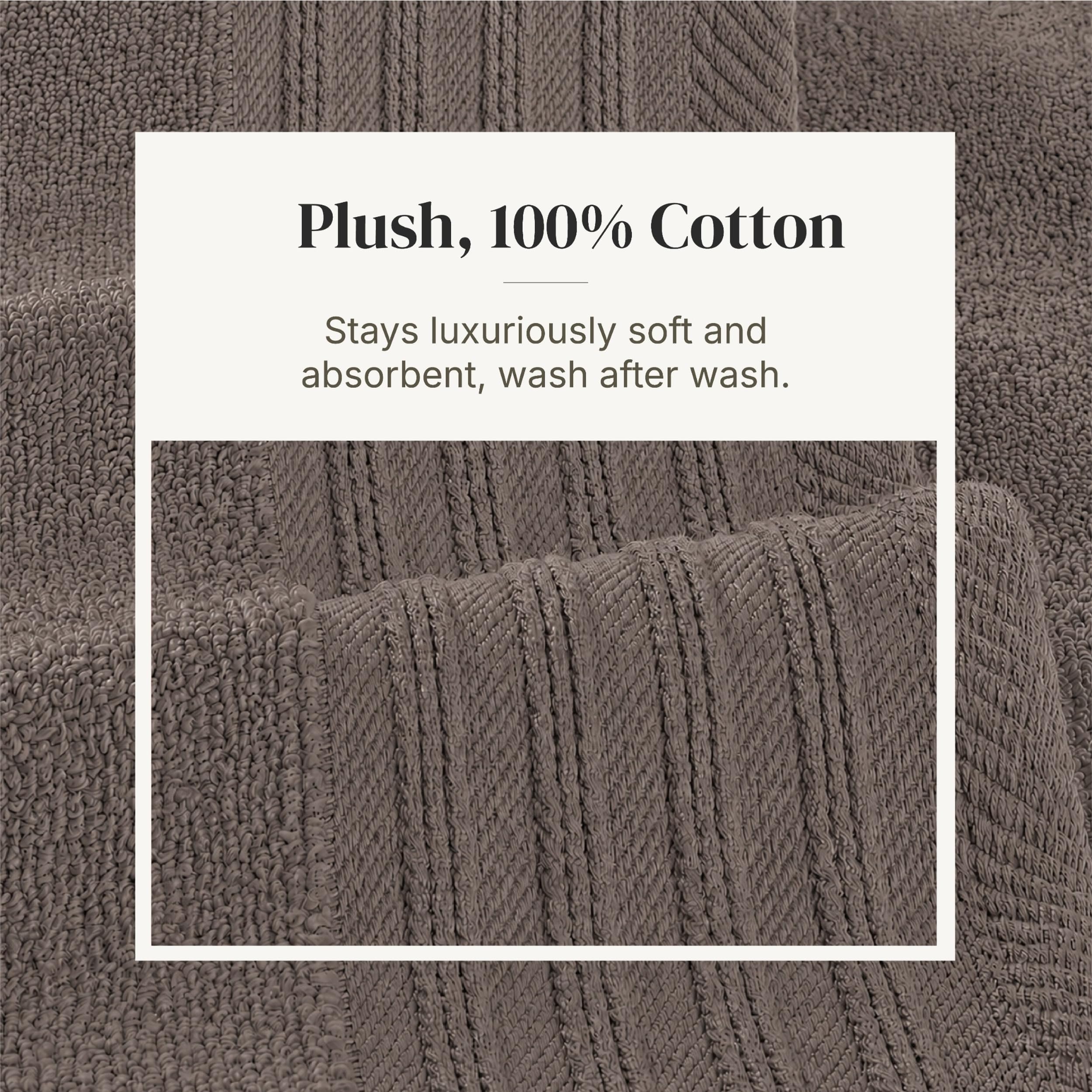 Modern Threads scale view comparing bath towel and hand towel for sizing clarity and planning
