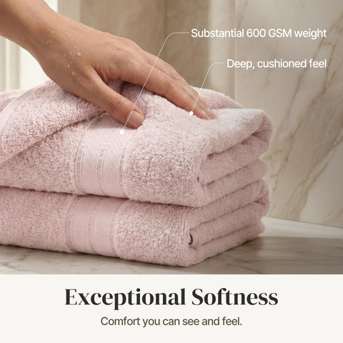 Modern Threads towels beside ruler showing size comparison and clear measurement reference