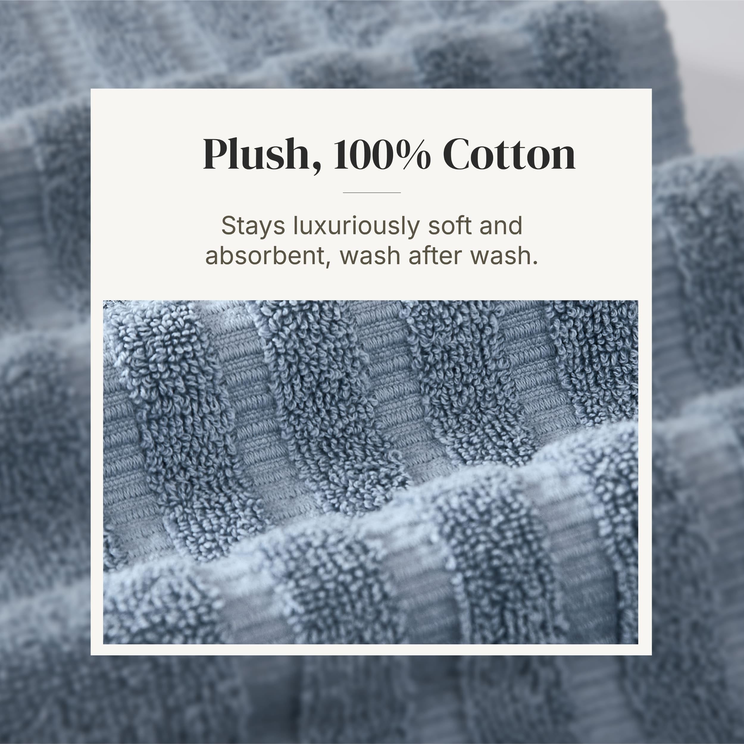Modern Threads washcloth stack next to soap showing compact, absorbent convenience