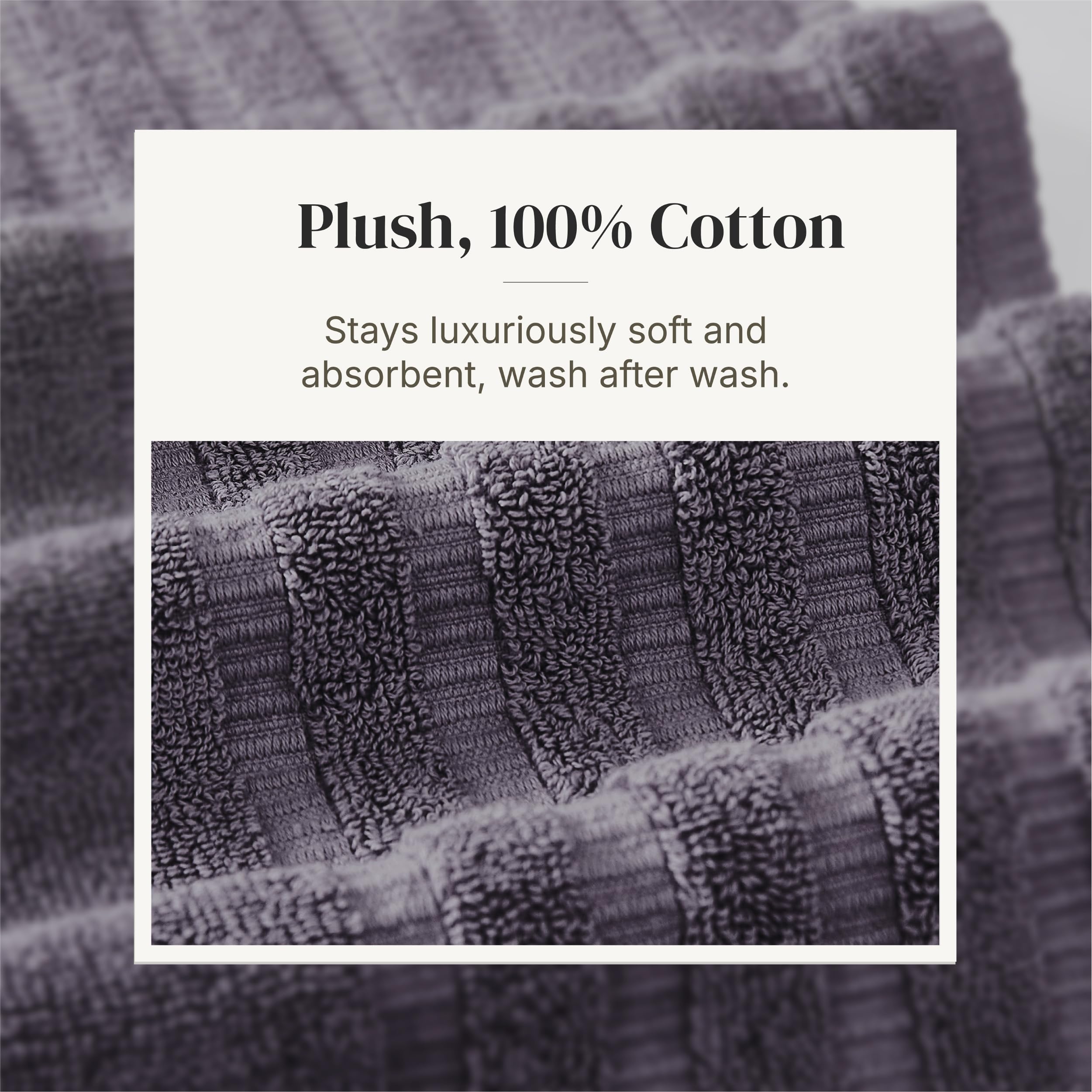 Modern Threads towel in use drying hands to demonstrate absorbency and quick-dry benefit
