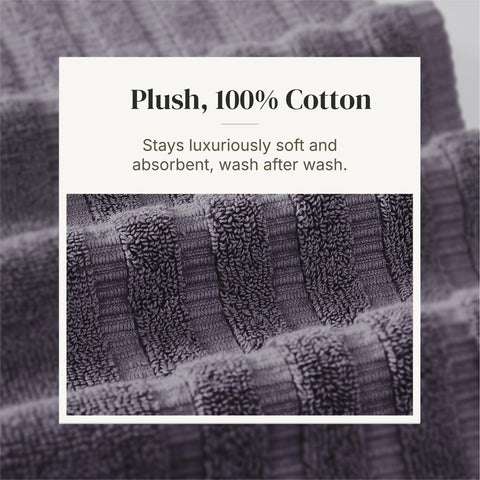 Modern Threads towel in use drying hands to demonstrate absorbency and quick-dry benefit