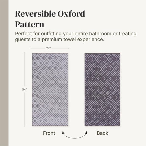 Modern Threads size comparison with hand and bath towel showing accurate scale and fit