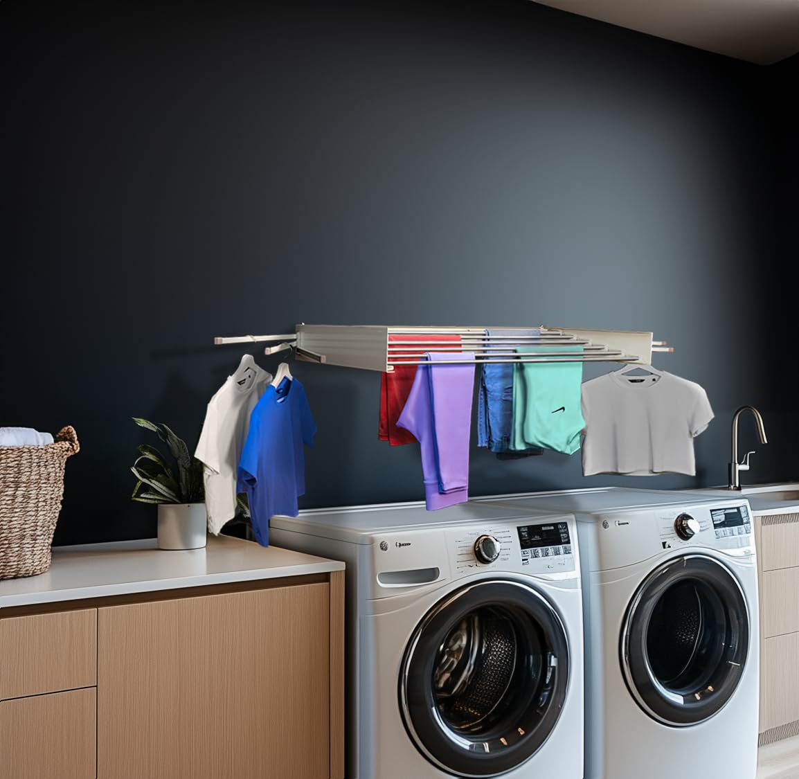 MODERN-X in a bright bathroom lifestyle shot showing practical everyday drying benefits