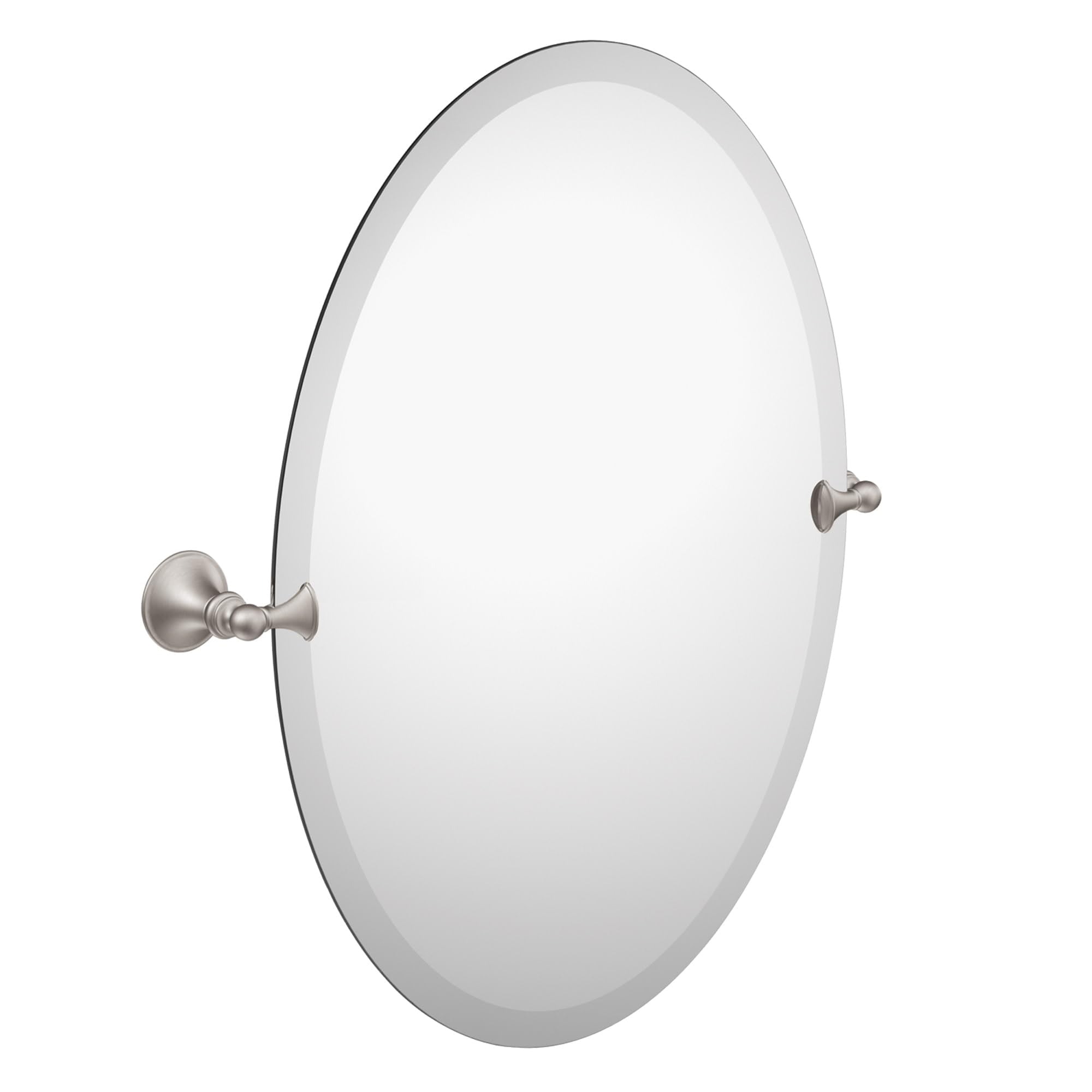 Moen Glenshire front view showing oval mirror and clean silhouette for polished bathrooms