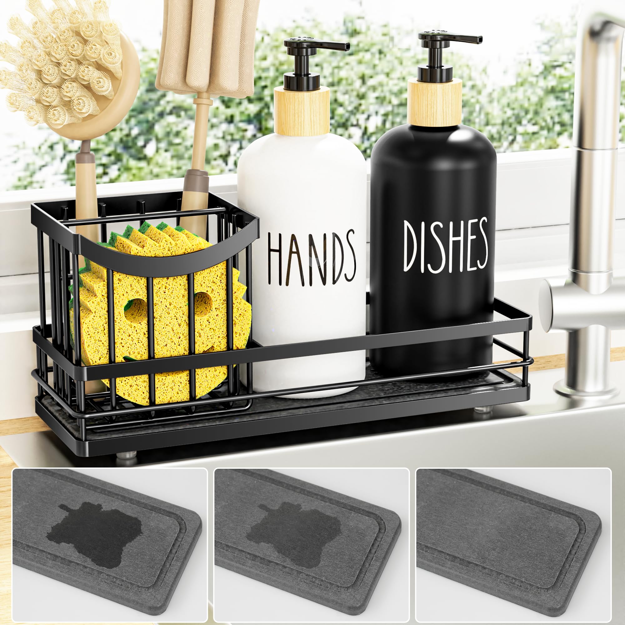 Moforoco front set on counter shows tidy sink organization and style