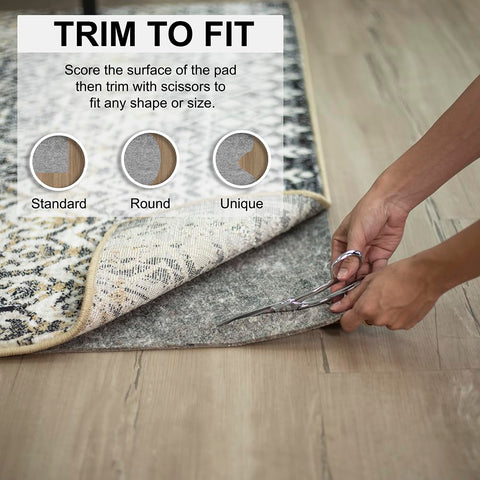 Mohawk Home latex backing detail highlighting non-slip traction for tile and wood