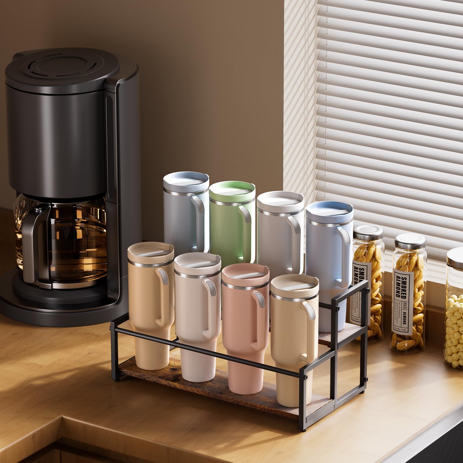 MOJOHAND holding mixed bottles and wine showing versatile storage benefit