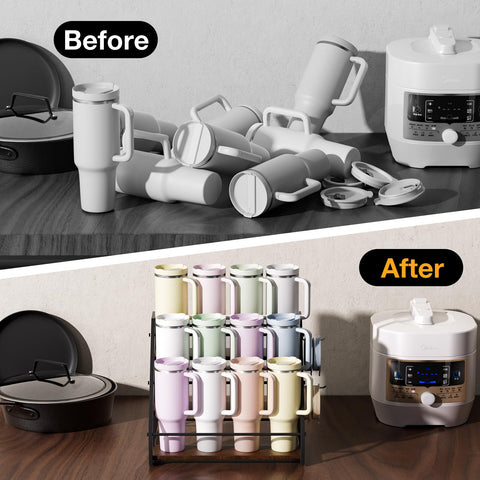 MOJOHAND rack on kitchen counter staged for entertaining and easy beverage access