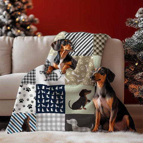 Mokukenren folded blanket stacked to show compact travel-friendly size and softness