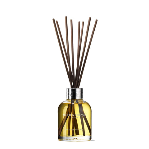 Molton Brown close-up of natural reed tips absorbing fragrance oil for steady diffusion