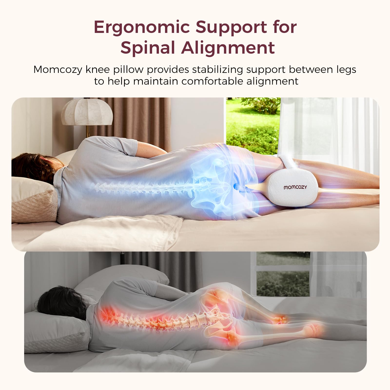 Momcozy adjustable strap detail keeping pillow securely in place