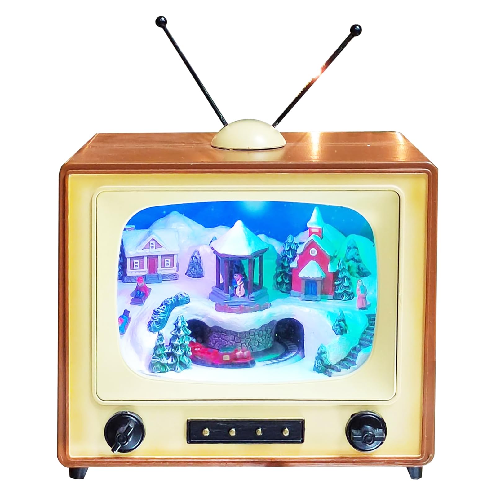 MOMENTS IN TIME front view of retro TV scene showing vintage charm and nostalgic appeal