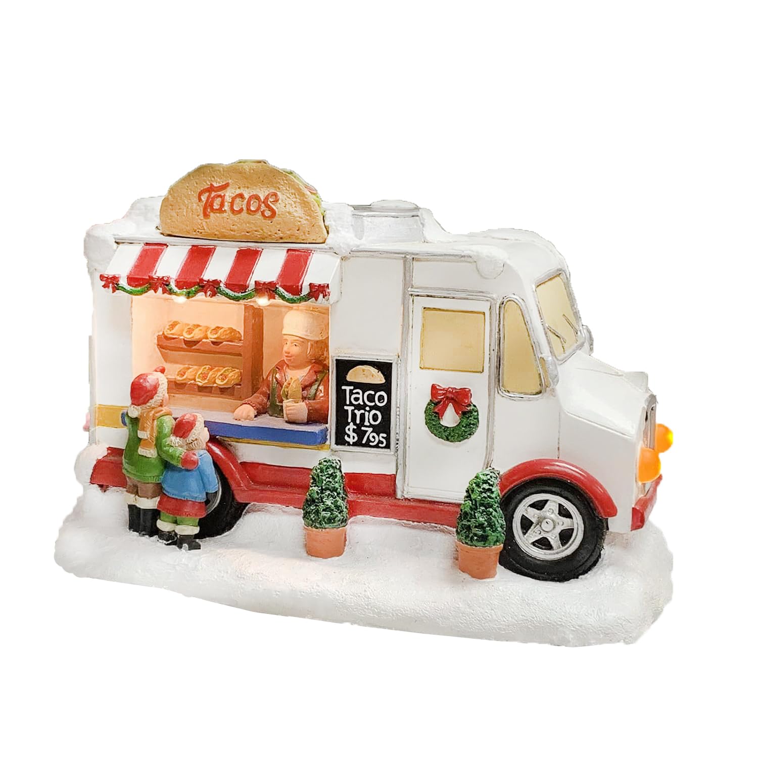 MOMENTS IN TIME taco truck front view showing festive charm and collectible appeal