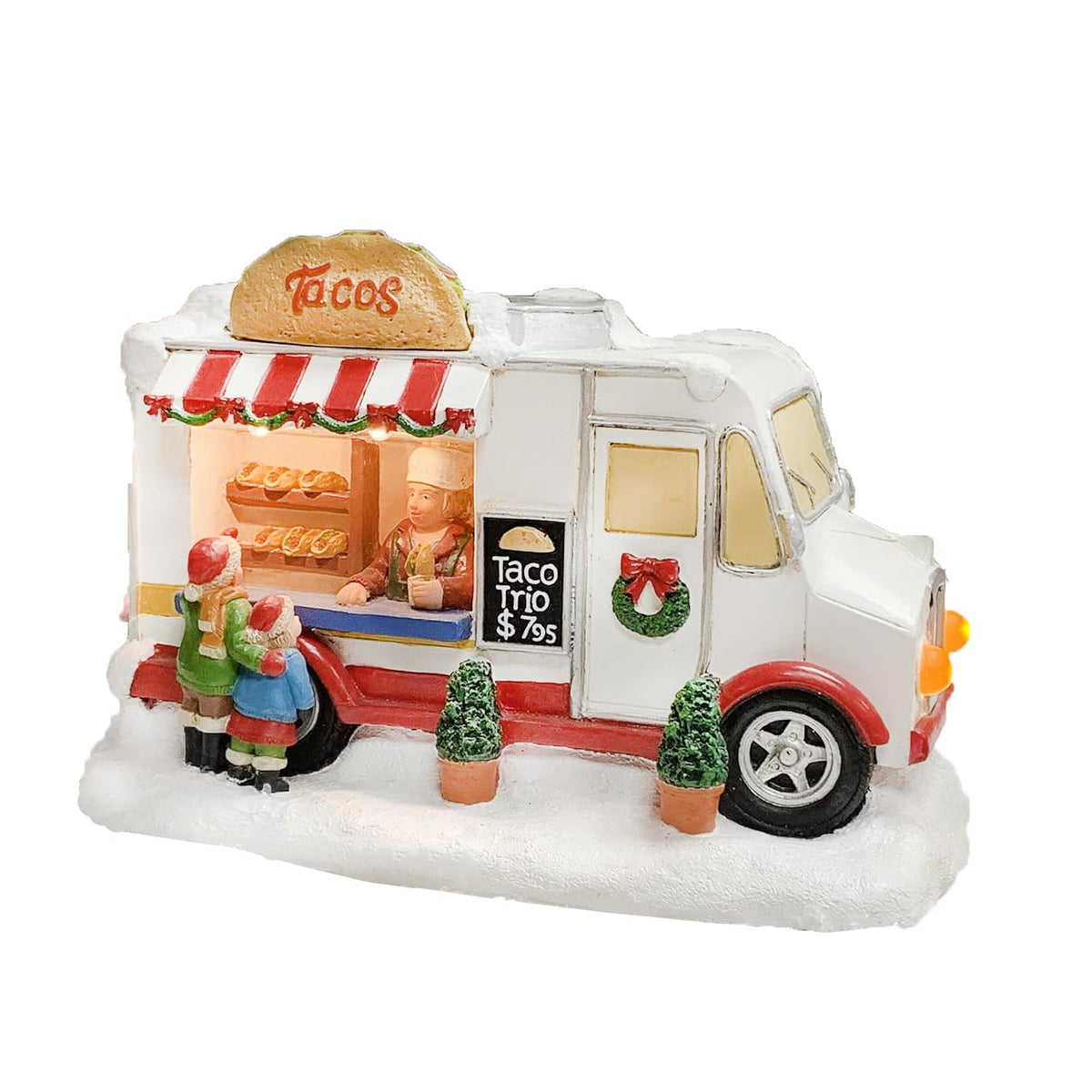 MOMENTS IN TIME taco truck front view showing festive charm and collectible appeal
