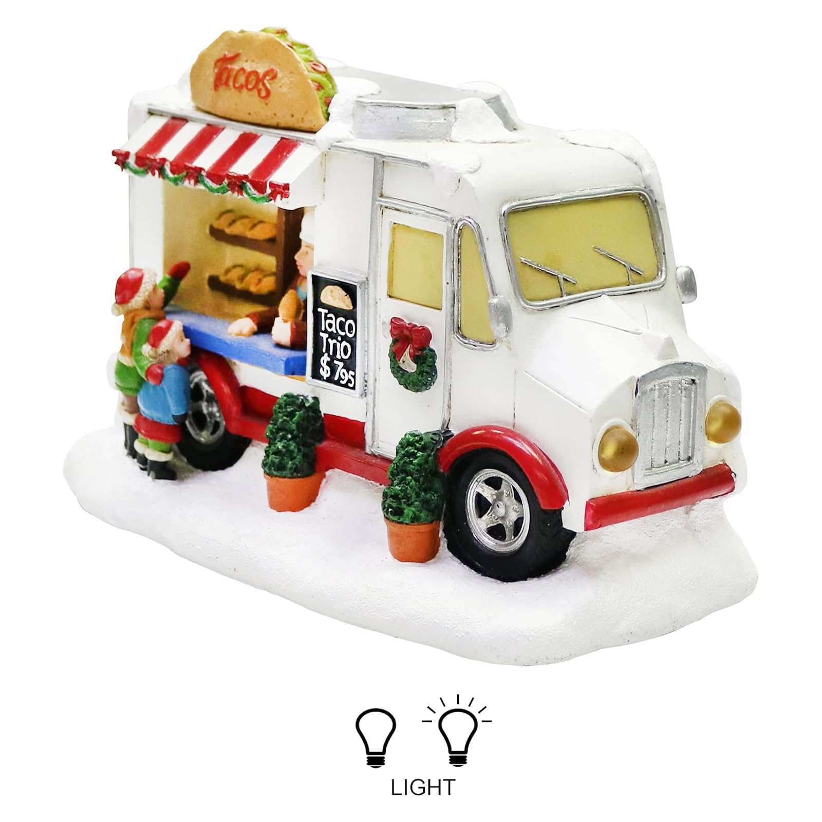 MOMENTS IN TIME taco truck lit by LEDs highlighting warm glow and cozy ambiance