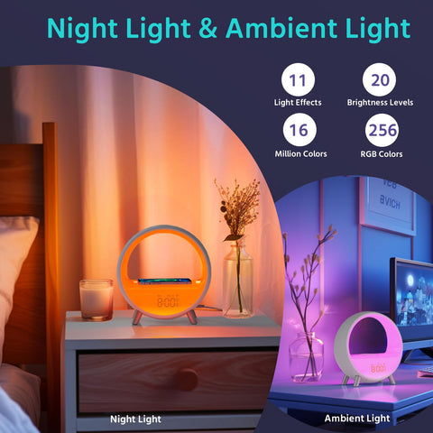 MOMILLA sunset simulation in night mode, supports calmer bedtimes