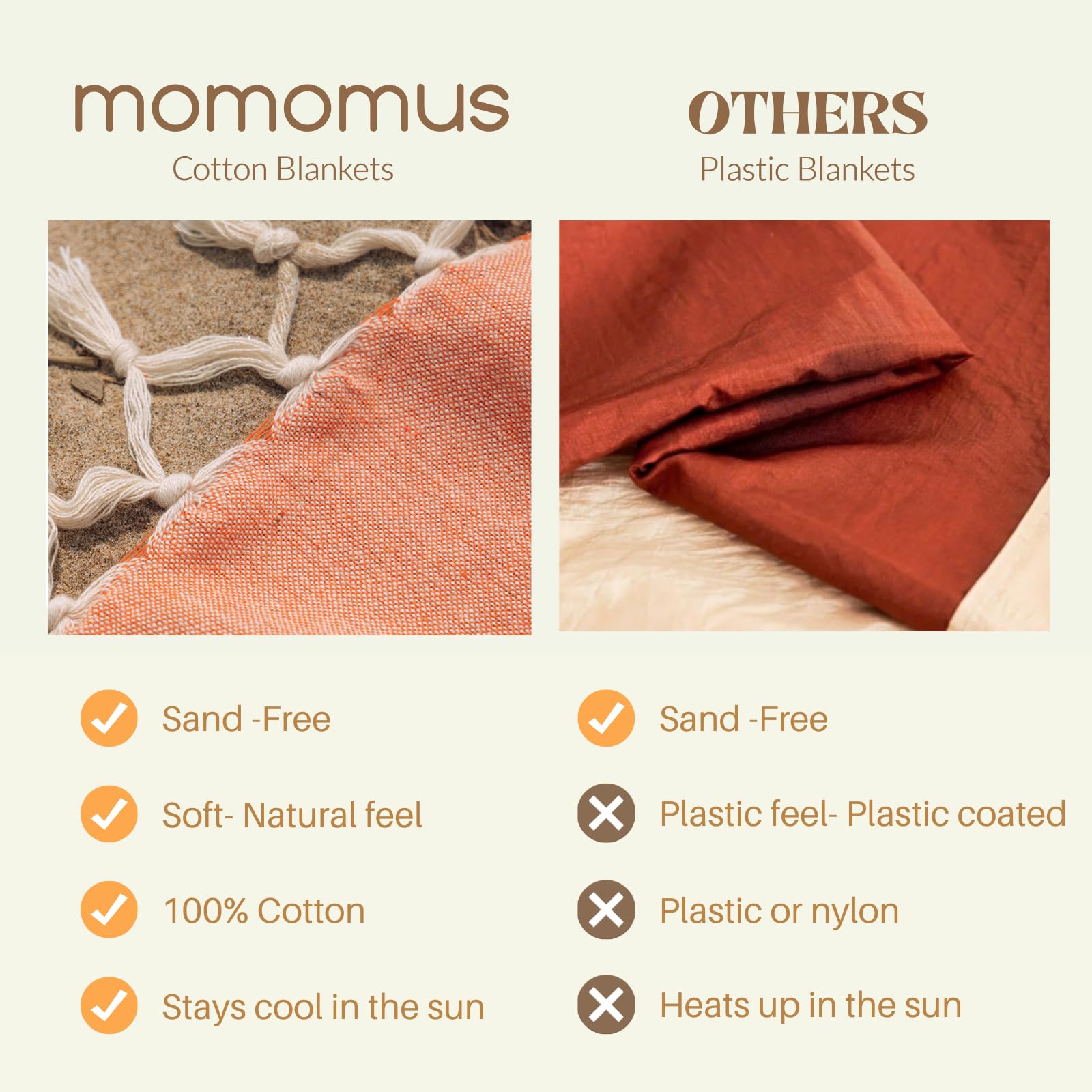 MOMOMUS care label close-up showing washing and maintenance tips
