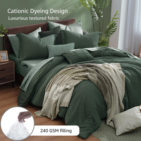 Monbix detailed view of sheet and sham stitching providing neat fit benefit