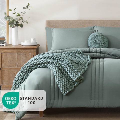 Monbix fabric texture detail in sage highlighting soft hand-feel and breathable weave