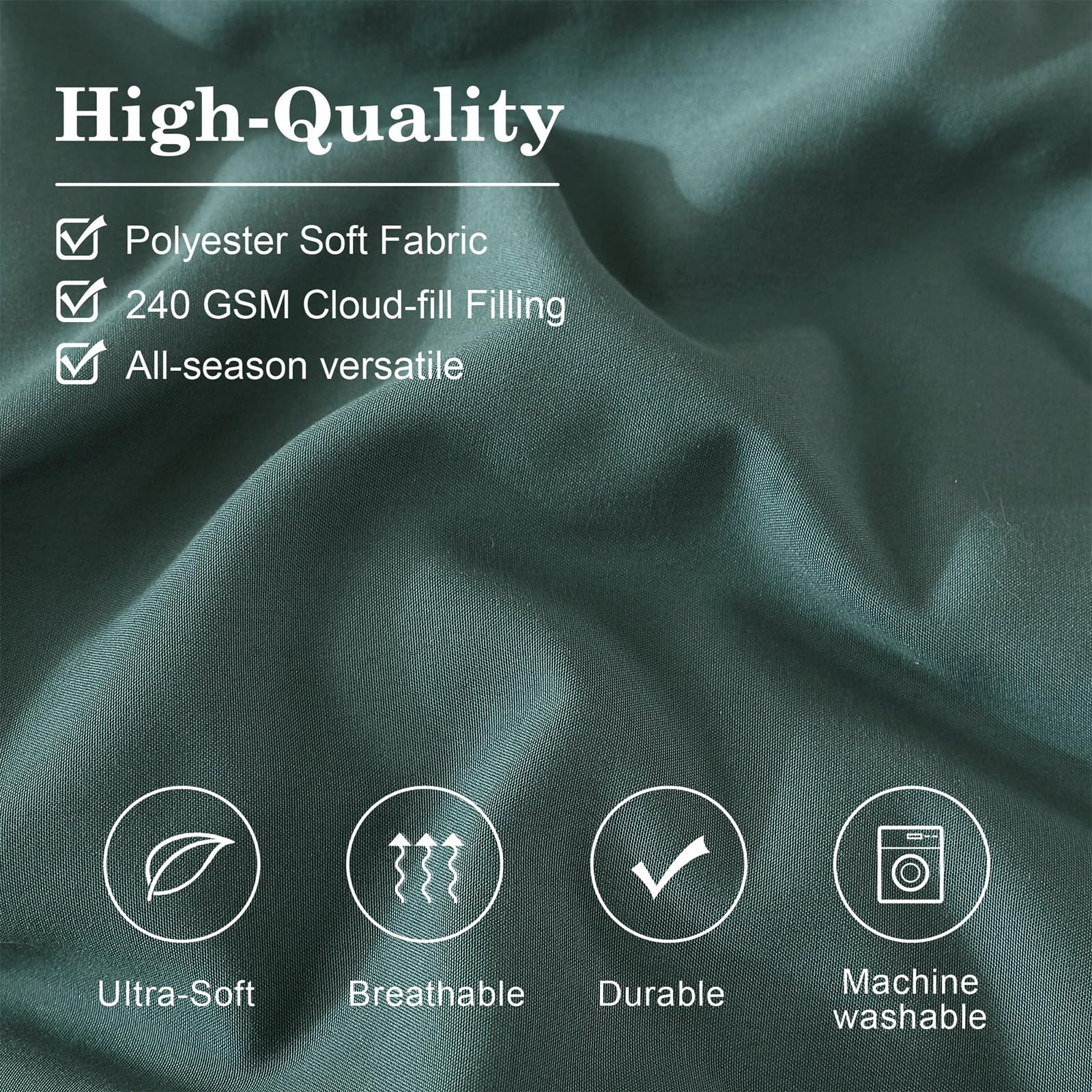 Monbix fully made king bed top view showing even coverage and neat look