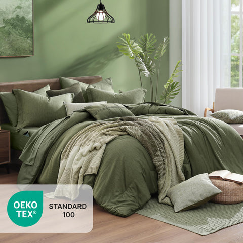 Monbix fitted sheet close-up demonstrating deep 14-inch pocket for secure mattress fit and ease