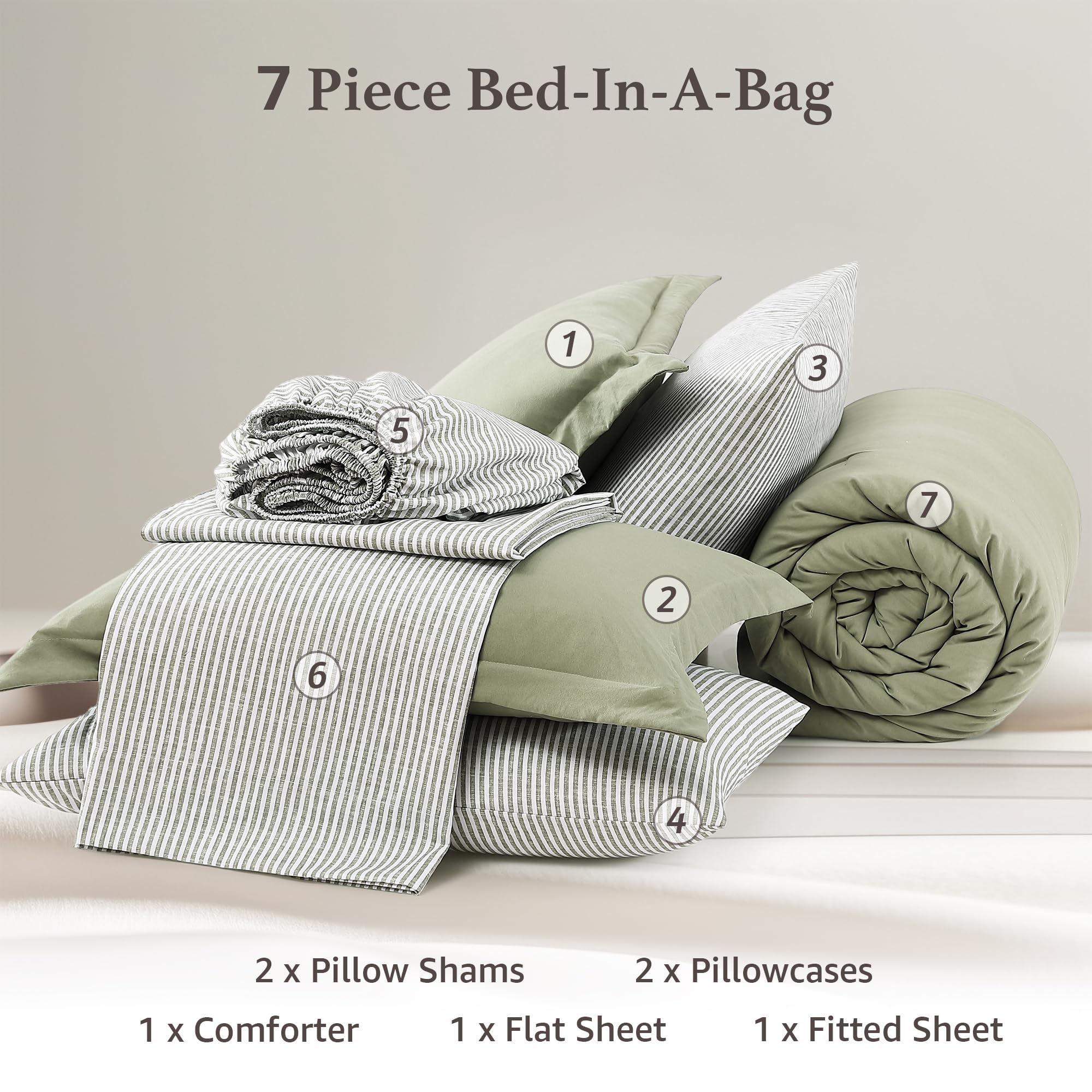 Monbix comforter set in vacuum bag, illustrates compact shipping and easy storage